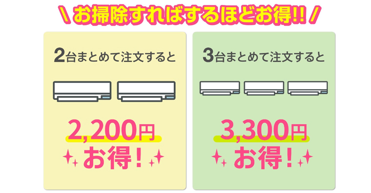 カジタク複数台割引の説明