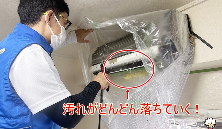 東京ガス　エアコンクリーニング体験　高圧洗浄機