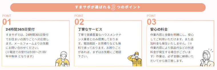 すまサポが選ばれる理由